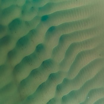 Aerial view of the water and sand ripples