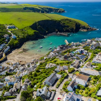 Aerial view of Port Issac, North Cornwall