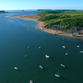 Aerial view of Rock, North Cornwall
