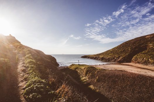 Baby Bay can be accessed via the South West Coastal Path from New Polzeath