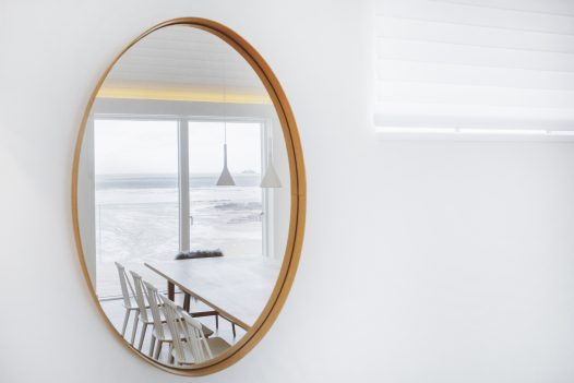 Pinch London mirror at Carn Mar, a self-catering holiday home above Polzeath beach, North Cornwall