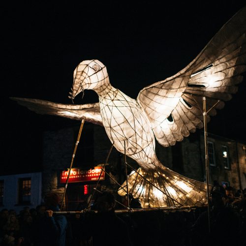 The Truro City of Lights Parade 2018 in Cornwall