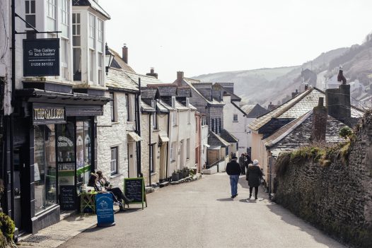 The narrow streets of Port Isaac in North Cornwall
