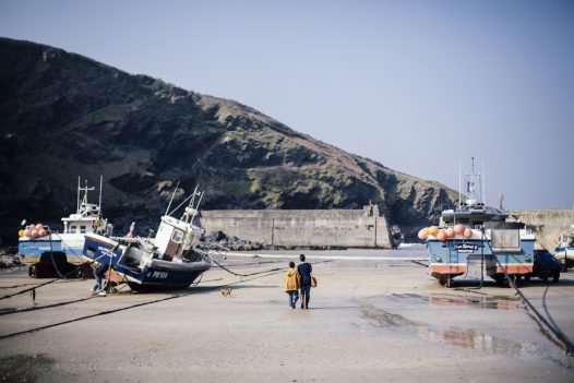 Boats in the harbour at Port Isaac