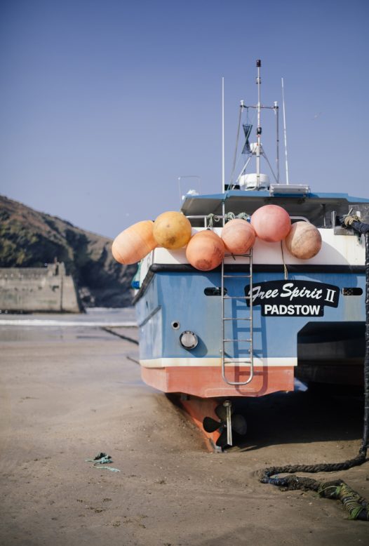 Fishing boats in the harbour at Port Isaac