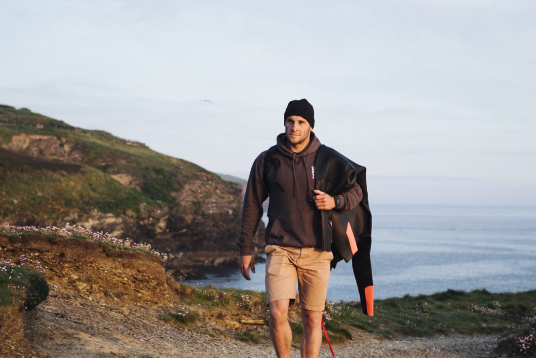 Open water swimming in North Cornwall