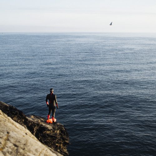 Open water swimming in North Cornwall
