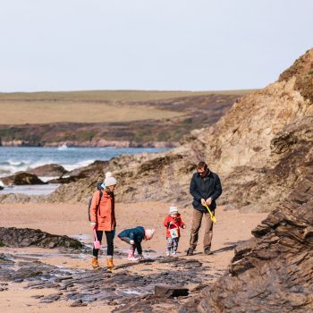 Family on Daymer Bay Beach