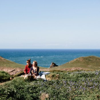 Couple enjoying a spring picnic at The Rumps