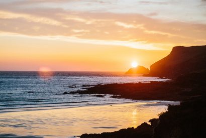 A Polzeath sunset which you can enjoy from this self-catering holiday home in Polzeath, North Cornwall
