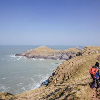 Walker on the South West Coastal Path